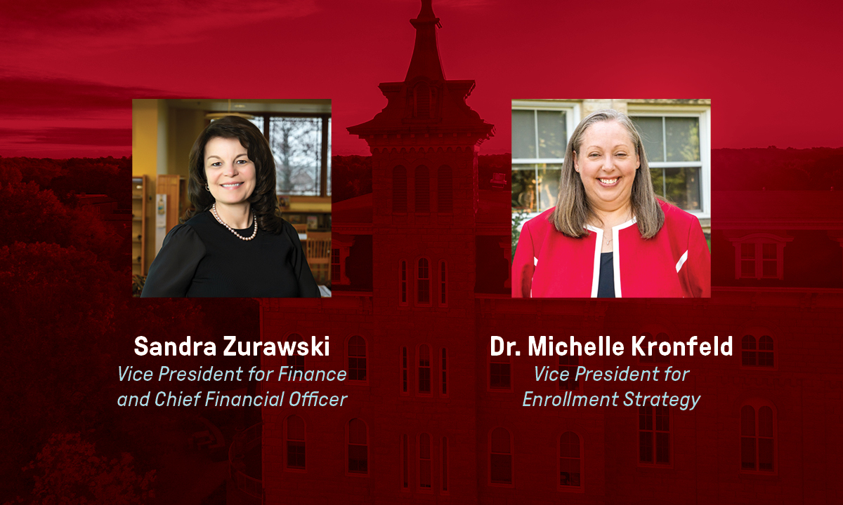 A graphic with photos of the two new vice presidents.