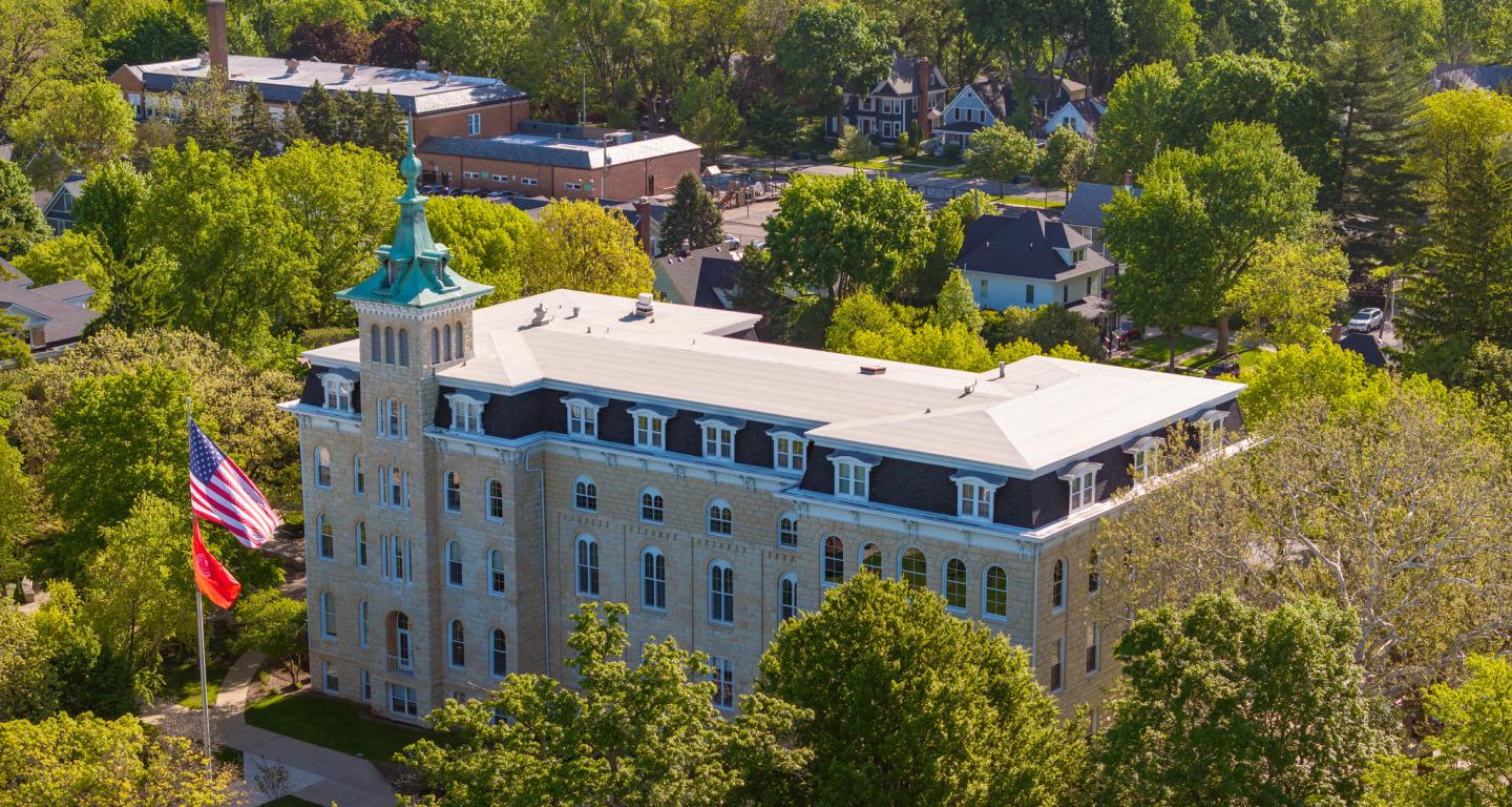 Old Main on a sunny day.