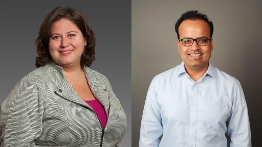 North Central College Professors Esen Andic-Mortan and Chetan Chawla.