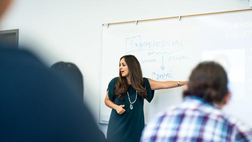 professor in front of class