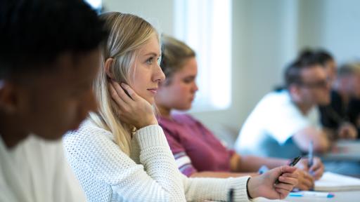 students sitting in class