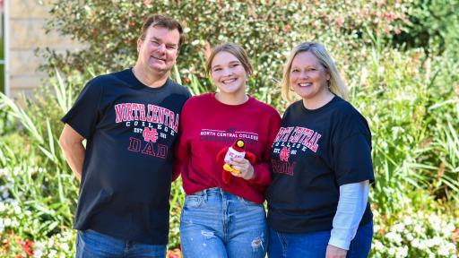 Student and family wearing NCC shirts