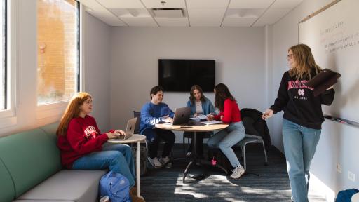 students studying